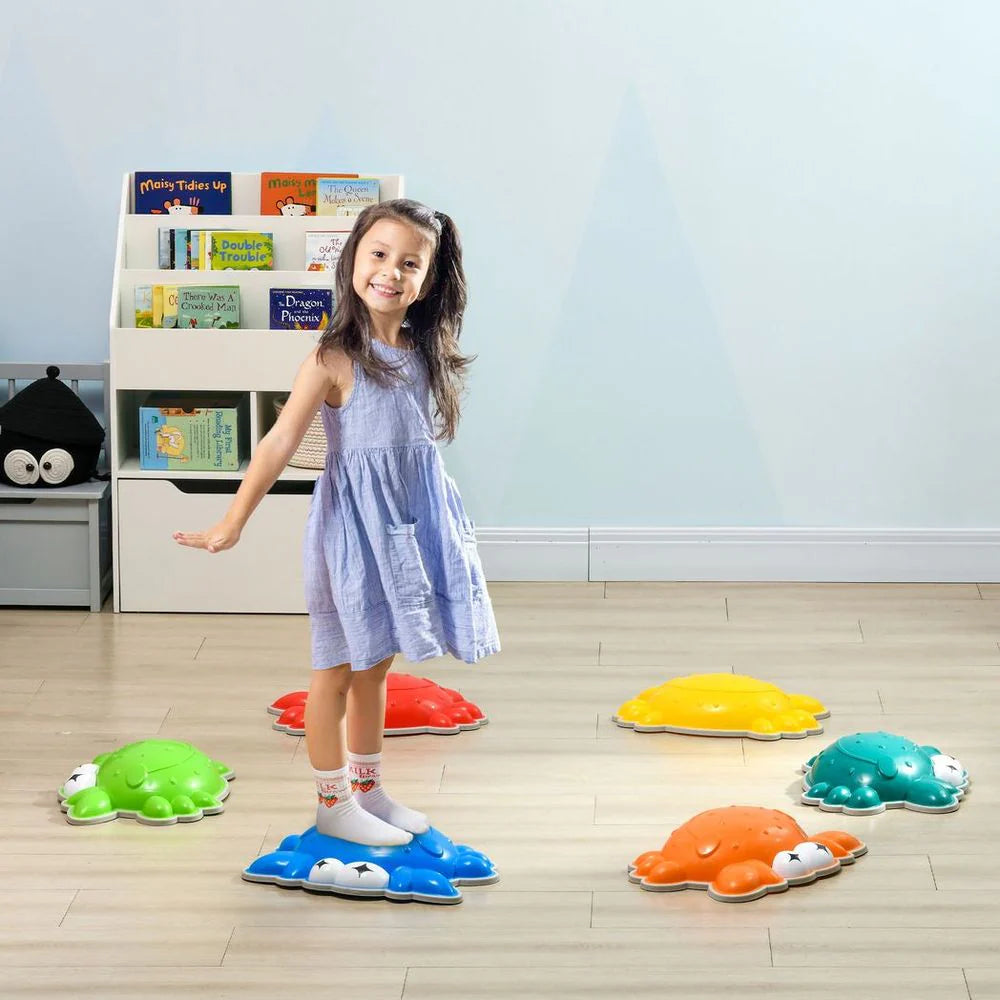 thumbnail image 2 of Balance Stepping Stones For Kids - Red And Blue Toddler Balance Toys Ages 3-5 2 of 12