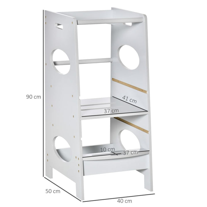 Adjustable Standing Platform Kids Step Stool | Toddler Kitchen Stool