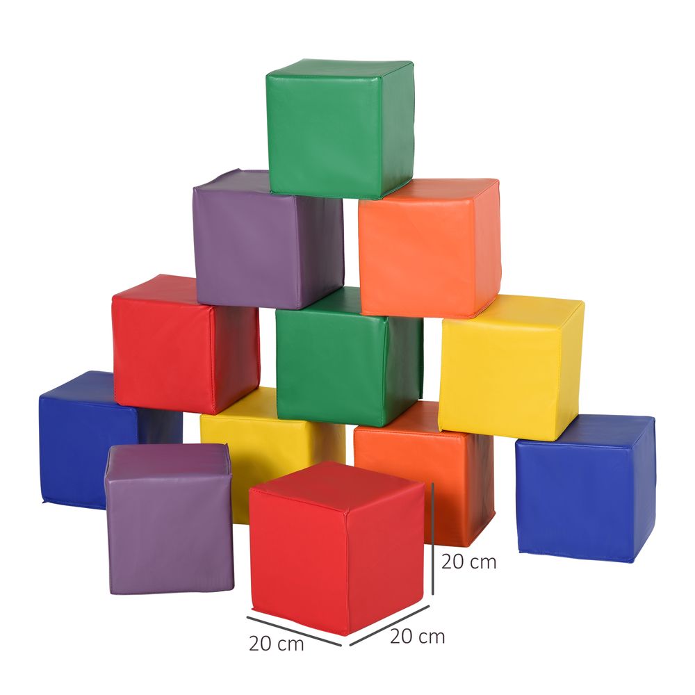 12 Kids Soft Play Stacking Blocks