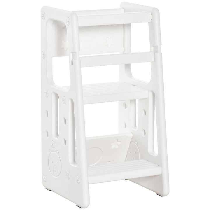 Adjustable Kids Standing Platform Step Stool HOMCOM | Toddler Kitchen Helper
