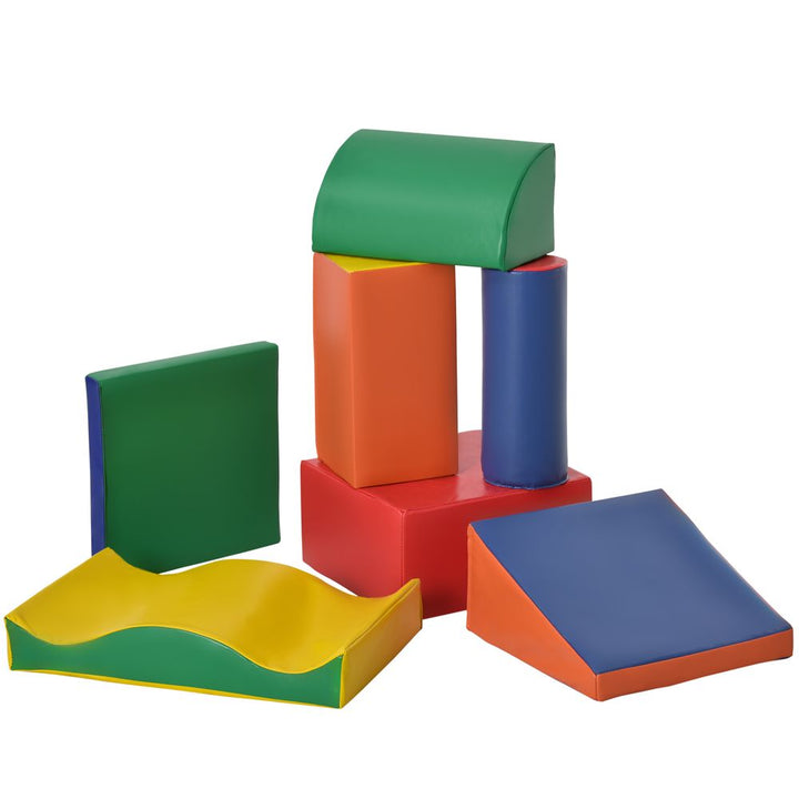 7 Piece Kids Soft Foam Puzzle Play Blocks Set