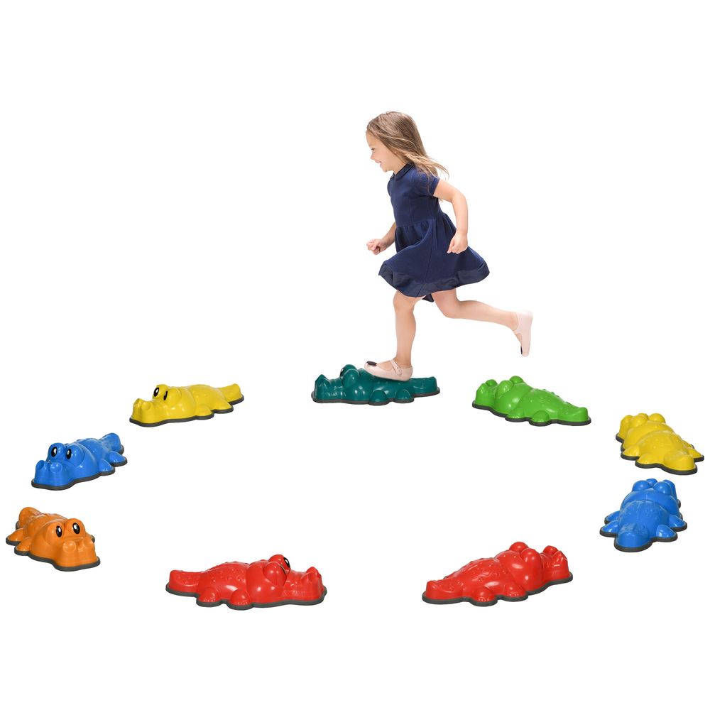 9 Kids Crocodile Stepping River Stones