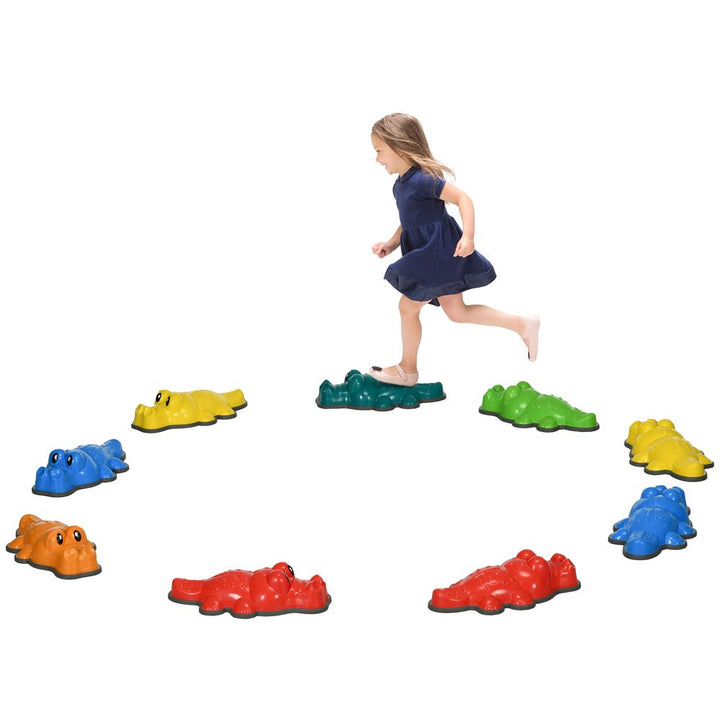 9 Kids Crocodile Stepping River Stones