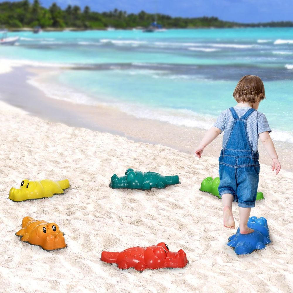 6 Kids Crocodile Stepping River Stones