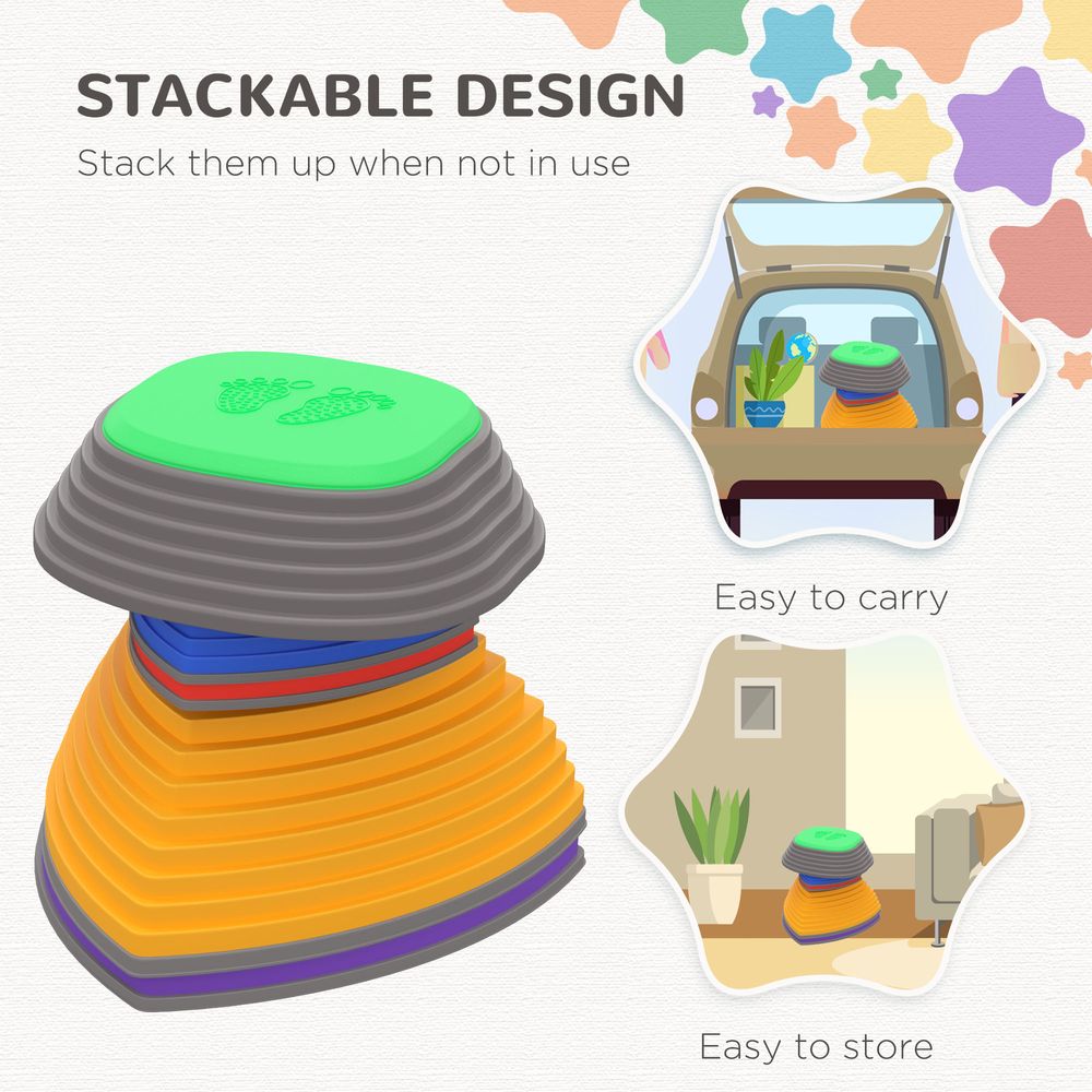 5 Kids Triangle Stepping River Stones for Balance