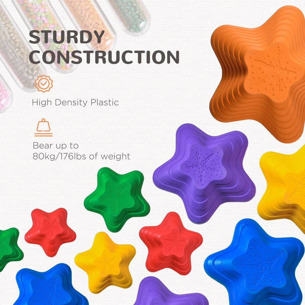 11 Kids Star Stepping River Stones for Balance