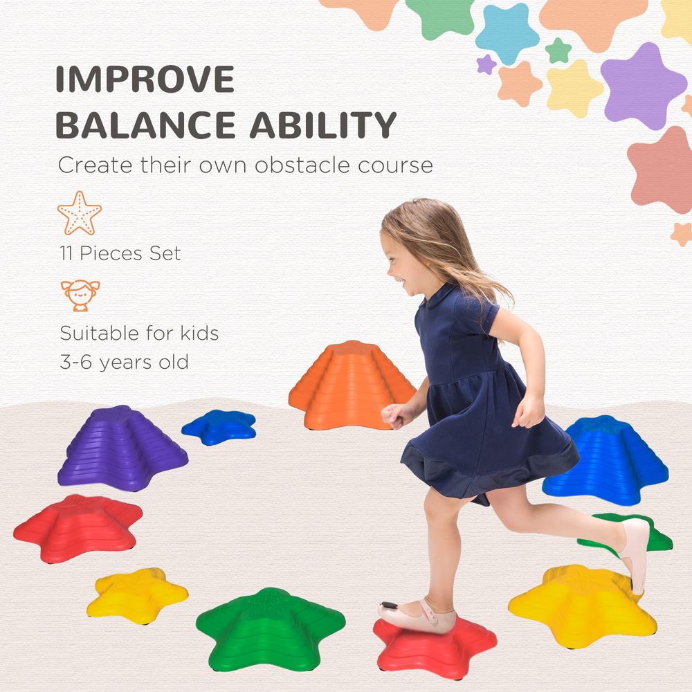 11 Kids Star Stepping River Stones for Balance