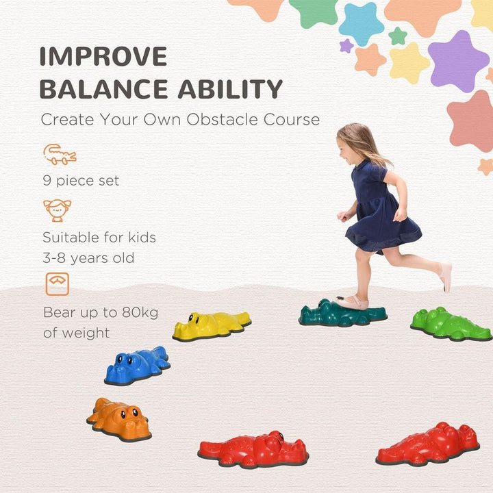 9 Kids Crocodile Stepping River Stones