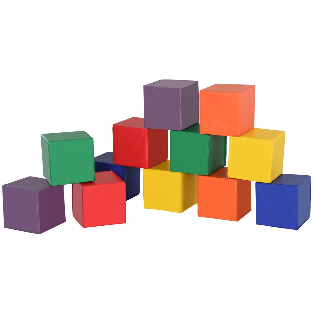 12 Kids Soft Play Stacking Blocks – Sea Green Trading