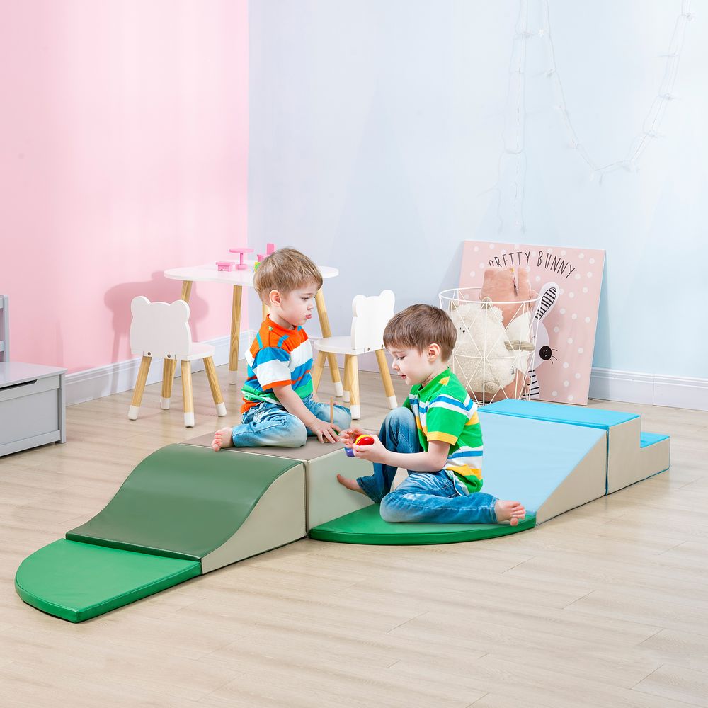6 Piece Soft Play Equipment for kids Play Shapes Baby Climbing Blocks