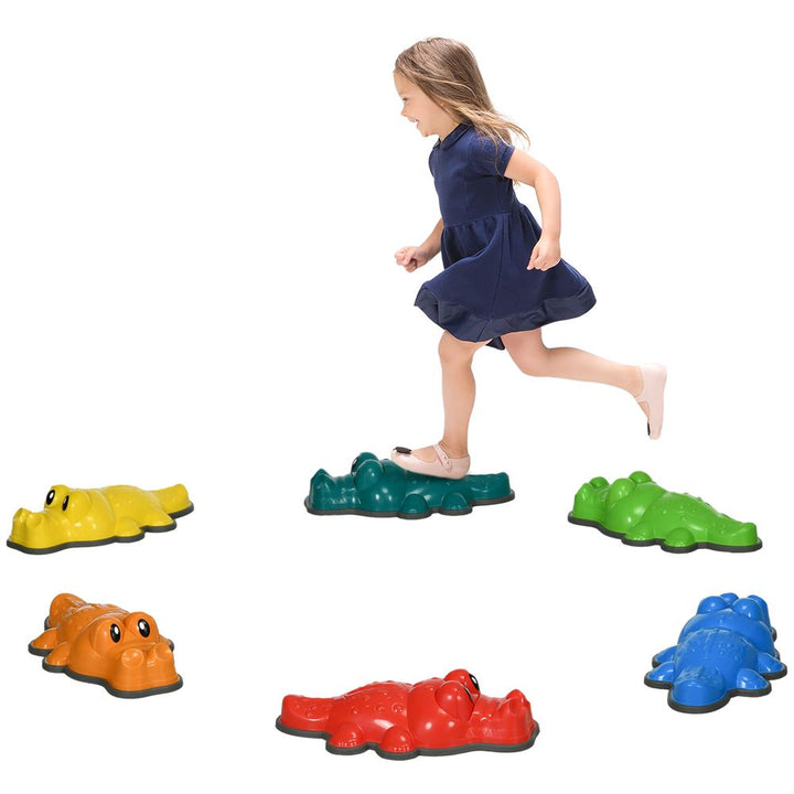 6 Kids Crocodile Stepping River Stones