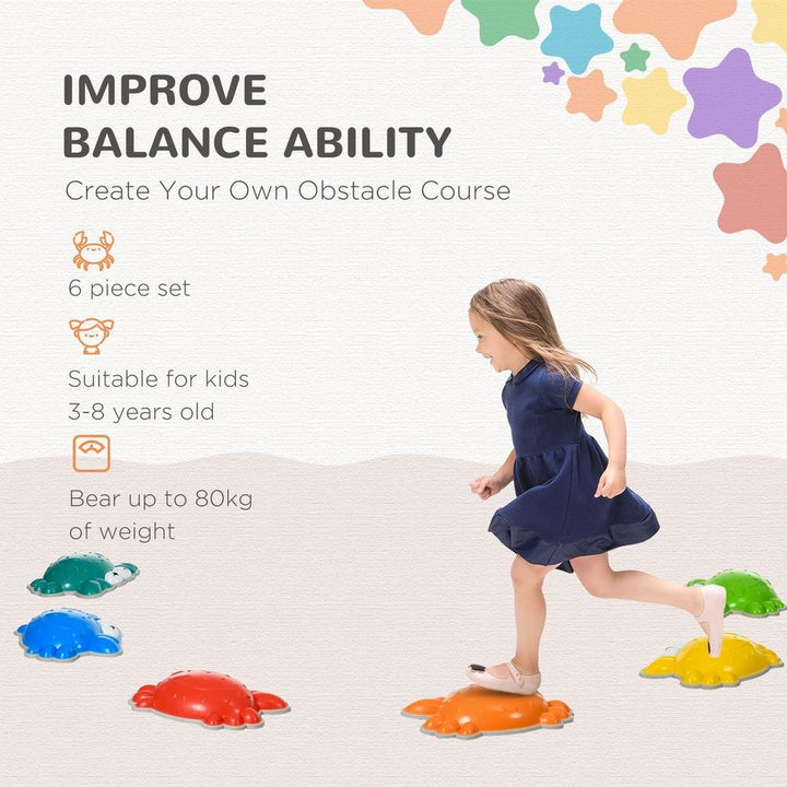 6 Kids Crab Stepping River Stones