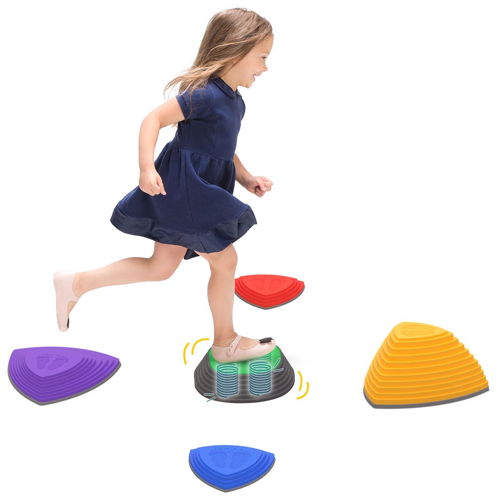 5 Kids Triangle Stepping River Stones for Balance